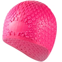 Шапочка для плавания силиконовая Bubble Cap (розовая) B31519-2